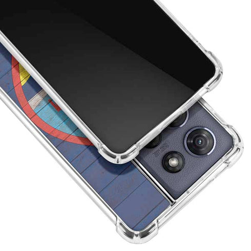 Guam Flag Dark Wood Moto G Power 5G (2025) Clear Case